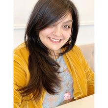 Load image into Gallery viewer, Shibori with Blossoms - Rounded Square Washi Paper Pendant Necklace