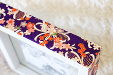 Load image into Gallery viewer, Purple on White - Picture Frame decorated with Washi Paper