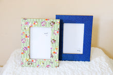 Load image into Gallery viewer, Blue Mizu - 4" x 6" Picture Frame decorated with Washi Paper