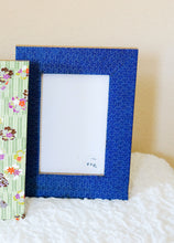 Load image into Gallery viewer, Blue Mizu - 4" x 6" Picture Frame decorated with Washi Paper