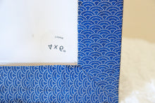 Load image into Gallery viewer, Blue Mizu - 4" x 6" Picture Frame decorated with Washi Paper