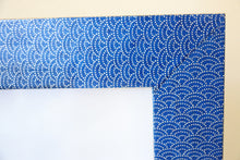 Load image into Gallery viewer, Blue Mizu - 4" x 6" Picture Frame decorated with Washi Paper