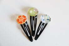Load image into Gallery viewer, Summer is here - set of 3 snap hair clips