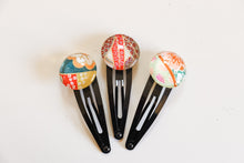 Load image into Gallery viewer, I dream of shibori - set of 3 snap hair clips