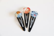Load image into Gallery viewer, Geometry of Water - set of 3 snap hair clips