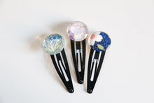 Load image into Gallery viewer, Bamboo and Sakura - set of 3 snap hair clips