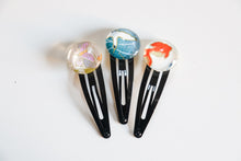 Load image into Gallery viewer, Koi Cranes and Butterflies - set of 3 snap hair clips