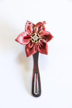 Load image into Gallery viewer, Pink and Spring - Handsewn Vintage Kimono Fabric Kanzashi Hair Clip