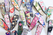 Load image into Gallery viewer, Midnight Gold Blossoms - Single Alligator Hair Clip
