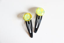 Load image into Gallery viewer, Sunny Days - 1 matched pair of snap hair clips