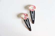 Load image into Gallery viewer, Pink Sakura - 1 matched pair of snap hair clips