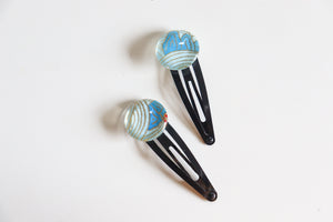 Blue Waters - 1 matched pair of snap hair clips