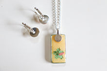 Load image into Gallery viewer, Orange Blossoms III - Washi Paper Necklace and Earring Set