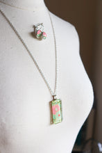 Load image into Gallery viewer, Red Waves - Washi Paper Necklace and Earring Set