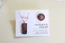 Load image into Gallery viewer, Hanabi - Washi Paper Necklace and Ring Set