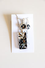 Load image into Gallery viewer, Black Cranes II - Washi Paper Necklace and Earring Set