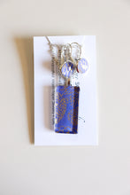 Load image into Gallery viewer, Purple Flowers - Washi Paper Necklace and Earring Set