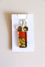 Load image into Gallery viewer, Japanese Landscape - Washi Paper Necklace and Earring Set