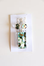 Load image into Gallery viewer, Green Blossoms - Washi Paper Necklace and Earring Set