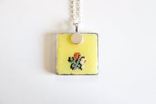 Load image into Gallery viewer, Pink Temari - Square Washi Paper Pendant Necklace