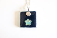 Load image into Gallery viewer, Geometric Sakura - Square Washi Paper Pendant Necklace