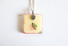 Load image into Gallery viewer, Pink Baubles - Square Washi Paper Pendant Necklace
