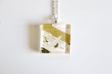 Load image into Gallery viewer, Gold Skies - Square Washi Paper Pendant Necklace