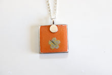 Load image into Gallery viewer, In flight - Square Washi Paper Pendant Necklace