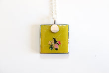 Load image into Gallery viewer, Night Landscape - Square Washi Paper Pendant Necklace