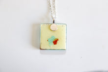 Load image into Gallery viewer, Koi Koi - Square Washi Paper Pendant Necklace