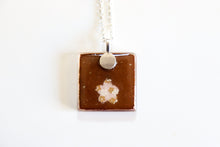 Load image into Gallery viewer, Sakura Rain - Square Washi Paper Pendant Necklace