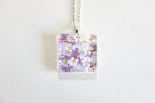 Load image into Gallery viewer, Cherry Blossom minis - Square Washi Paper Pendant Necklace