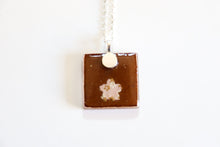 Load image into Gallery viewer, Falling Blossoms - Square Washi Paper Pendant Necklace
