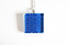 Load image into Gallery viewer, Mizu Pattern II - Square Washi Paper Pendant Necklace