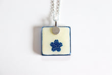 Load image into Gallery viewer, Mizu Pattern II - Square Washi Paper Pendant Necklace