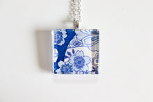 Load image into Gallery viewer, Crockery Patterns - Square Washi Paper Pendant Necklace