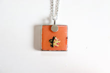 Load image into Gallery viewer, Temari and Sakura Party - Square Washi Paper Pendant Necklace