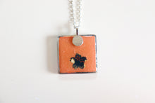 Load image into Gallery viewer, Dark Nights - Square Washi Paper Pendant Necklace