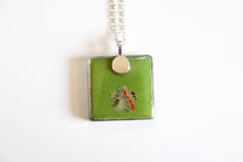 Load image into Gallery viewer, Parasol Party - Square Washi Paper Pendant Necklace
