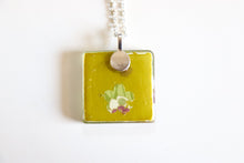 Load image into Gallery viewer, Bamboo Sakura - Square Washi Paper Pendant Necklace