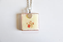 Load image into Gallery viewer, Cherry Blossom Season - Square Washi Paper Pendant Necklace