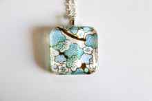Load image into Gallery viewer, Bright Morning - Rounded Square Washi Paper Pendant Necklace