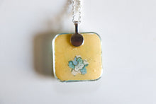 Load image into Gallery viewer, Bright Morning - Rounded Square Washi Paper Pendant Necklace