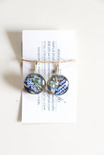 Load image into Gallery viewer, Shibori Blue - Washi Paper Earrings