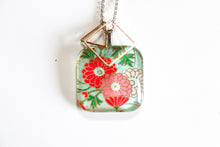 Load image into Gallery viewer, Kiku Wonders- Double Sided Washi Paper Pendant Necklace
