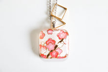 Load image into Gallery viewer, Plum Blossoms in Pink - Double Sided Washi Paper Pendant Necklace