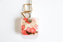 Load image into Gallery viewer, Plum Blossoms in Pink - Double Sided Washi Paper Pendant Necklace
