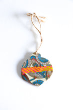 Load image into Gallery viewer, Cranes and Fans - Mini Wood Washi paperOrnament