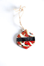 Load image into Gallery viewer, Cranes and Fans - Mini Wood Washi paperOrnament