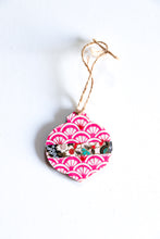 Load image into Gallery viewer, Temari Ornaments - Mini Wood Washi paperOrnament